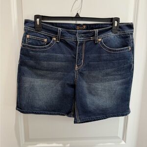 Seven7 Women's Dark Blue Jean Shorts